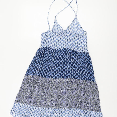 Next Women's Blue Floral Midi Slip Dress