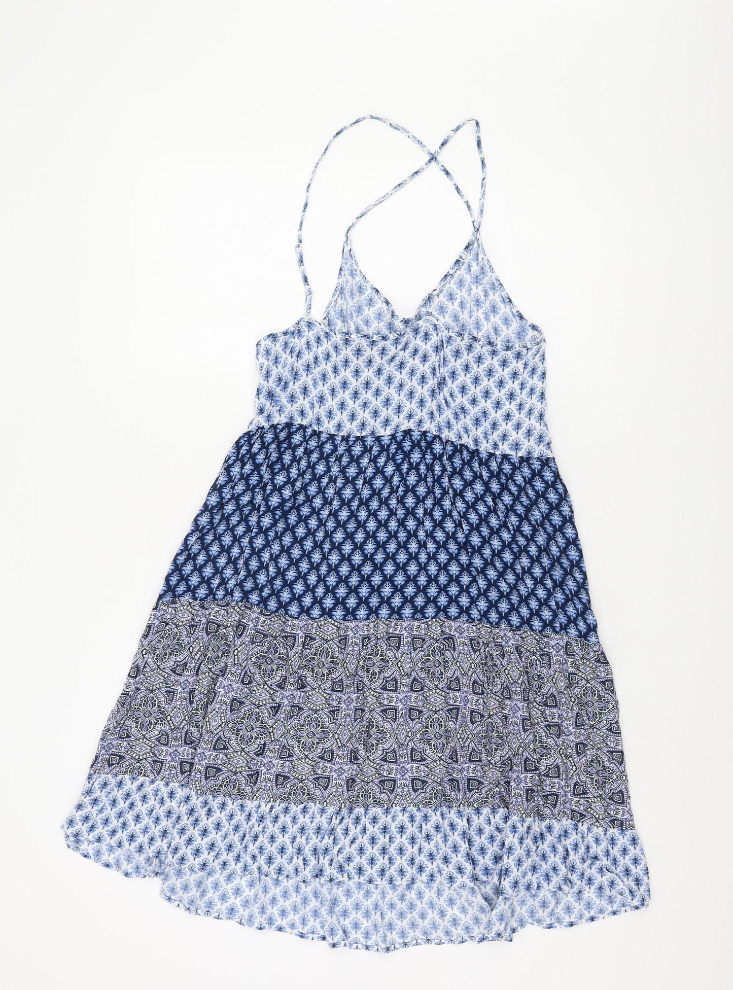 Next Women's Blue Floral Midi Slip Dress
