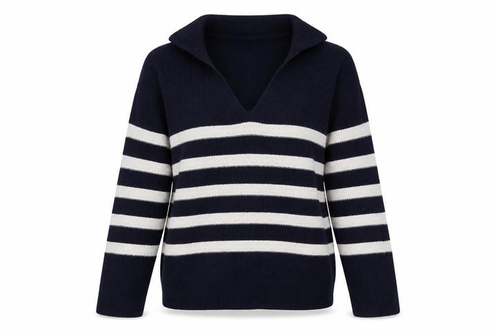 John Lewis Women's Blue Striped Pullover Jumper, Size S