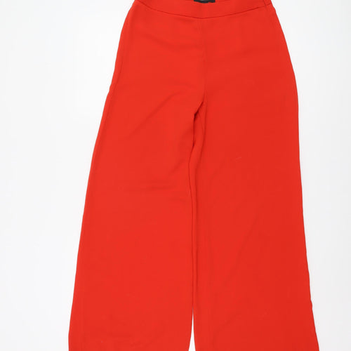 Forever 21 Women's Red Wide-Leg Trousers XS