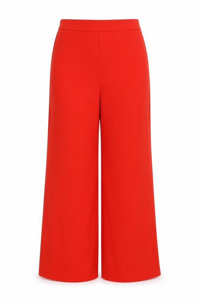 Forever 21 Women's Red Wide-Leg Trousers XS