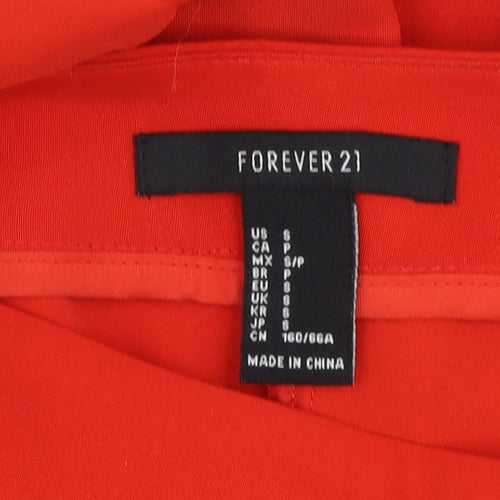 Forever 21 Women's Red Wide-Leg Trousers XS
