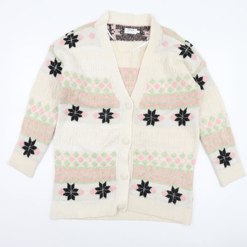 Only Women's Multicoloured Fair Isle Cardigan XS