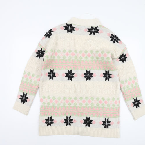 Only Women's Multicoloured Fair Isle Cardigan XS