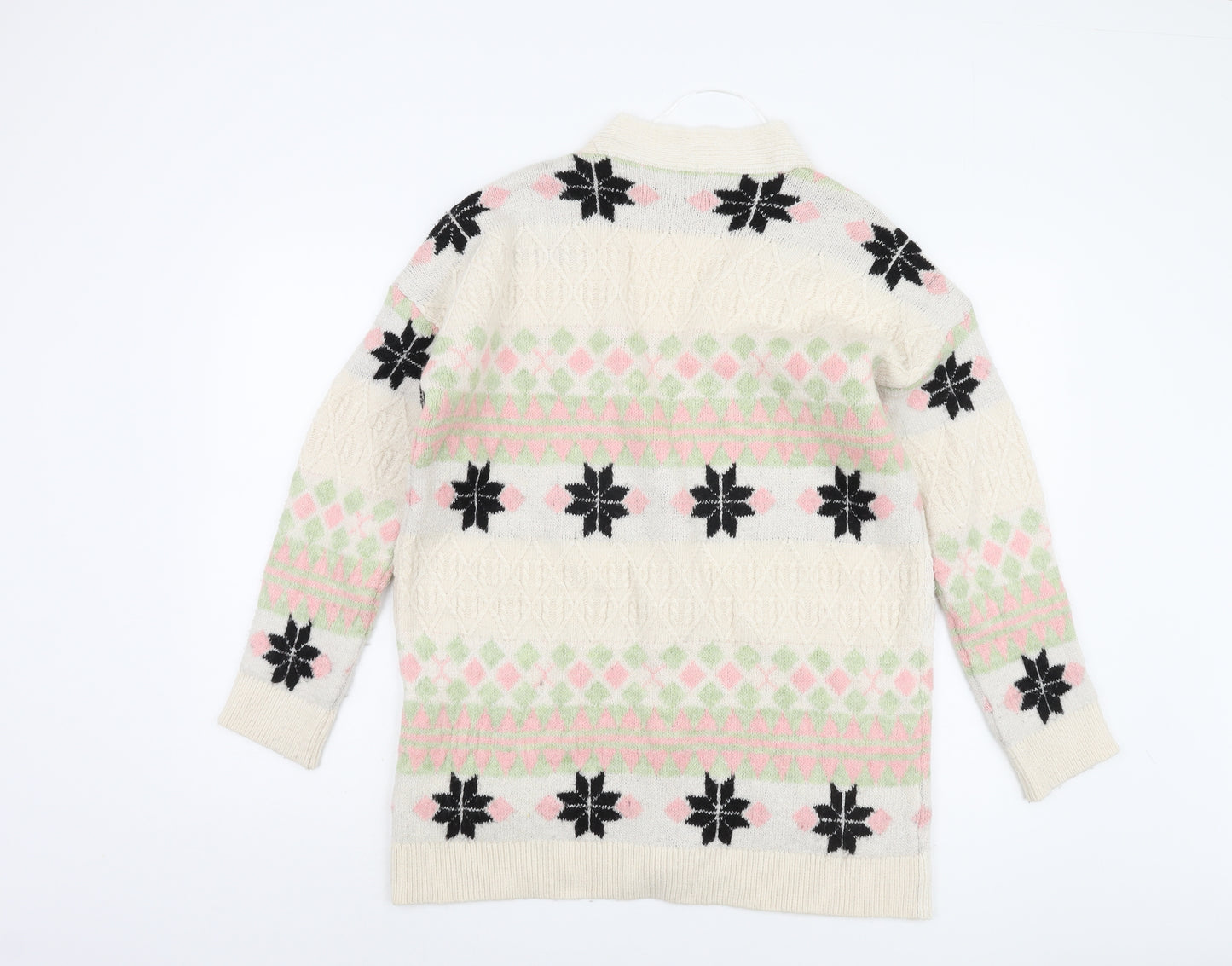 Only Women's Multicoloured Fair Isle Cardigan XS