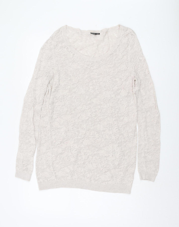 Warehouse Beige Women's Pullover Jumper UK 16