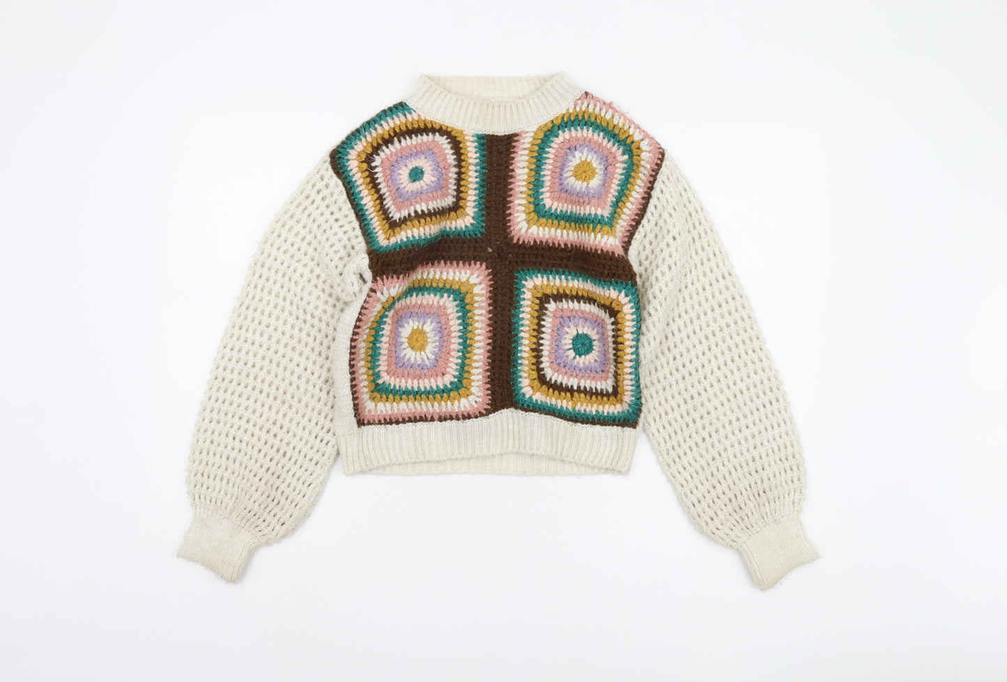 Zara Girls Multicoloured Knit Pullover Jumper 13-14 Years
