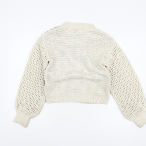 Zara Girls Multicoloured Knit Pullover Jumper 13-14 Years