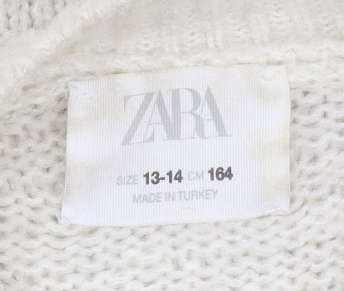 Zara Girls Multicoloured Knit Pullover Jumper 13-14 Years