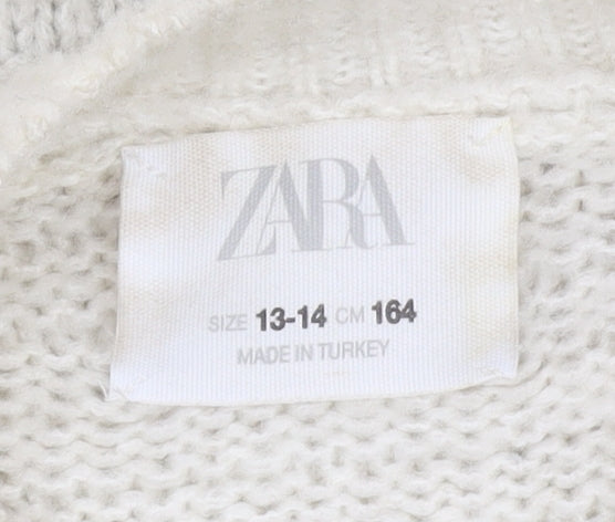 Zara Girls Multicoloured Knit Pullover Jumper 13-14 Years