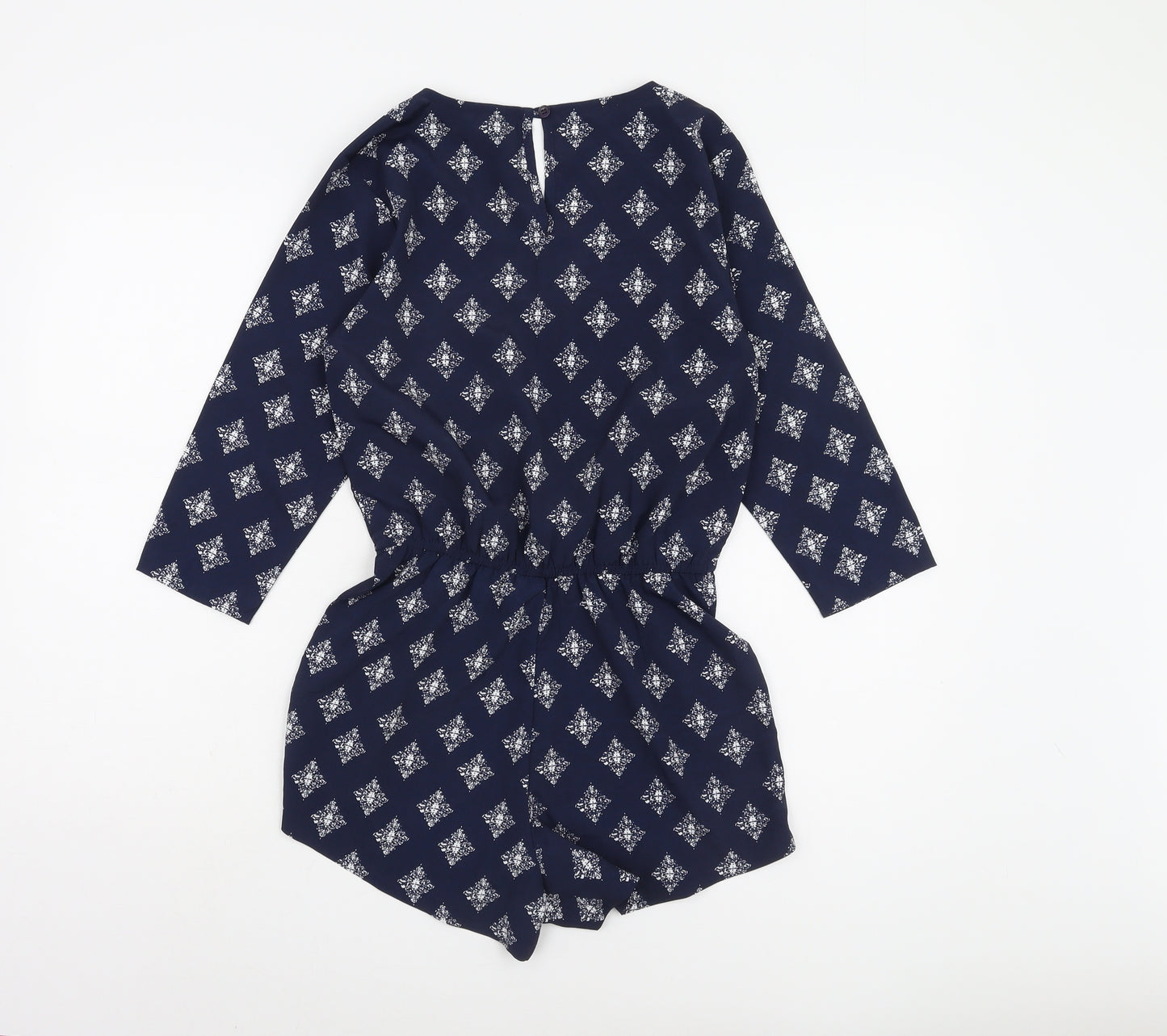 Dancing Leopard Blue Geometric Playsuit, Women's Size 6