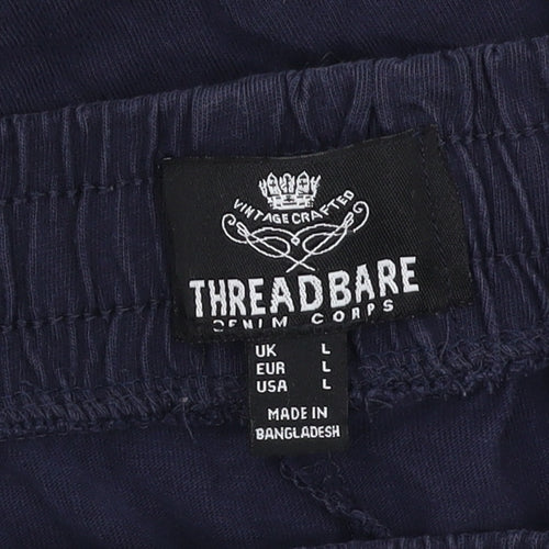 Threadbare Women's Blue Joggers Large, Casual Relaxed Fit