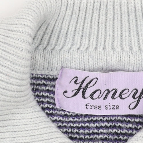 Honey Women's Multicoloured Collared Pullover Jumper