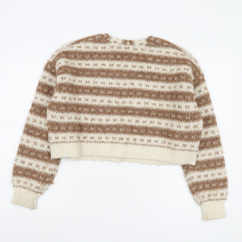Bershka Women’s Brown Cardigan, Size M, V-Neck
