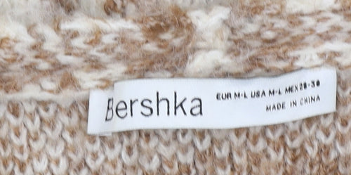 Bershka Women’s Brown Cardigan, Size M, V-Neck