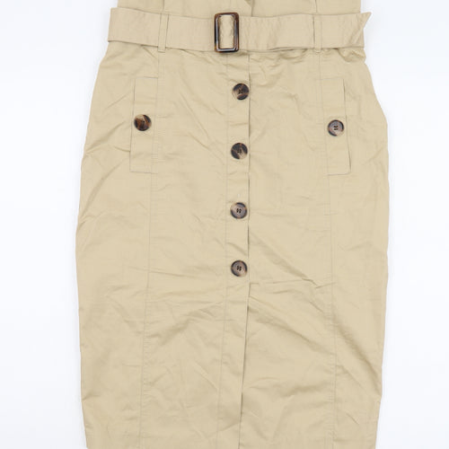 River Island Women's Beige Pencil Skirt Size 12