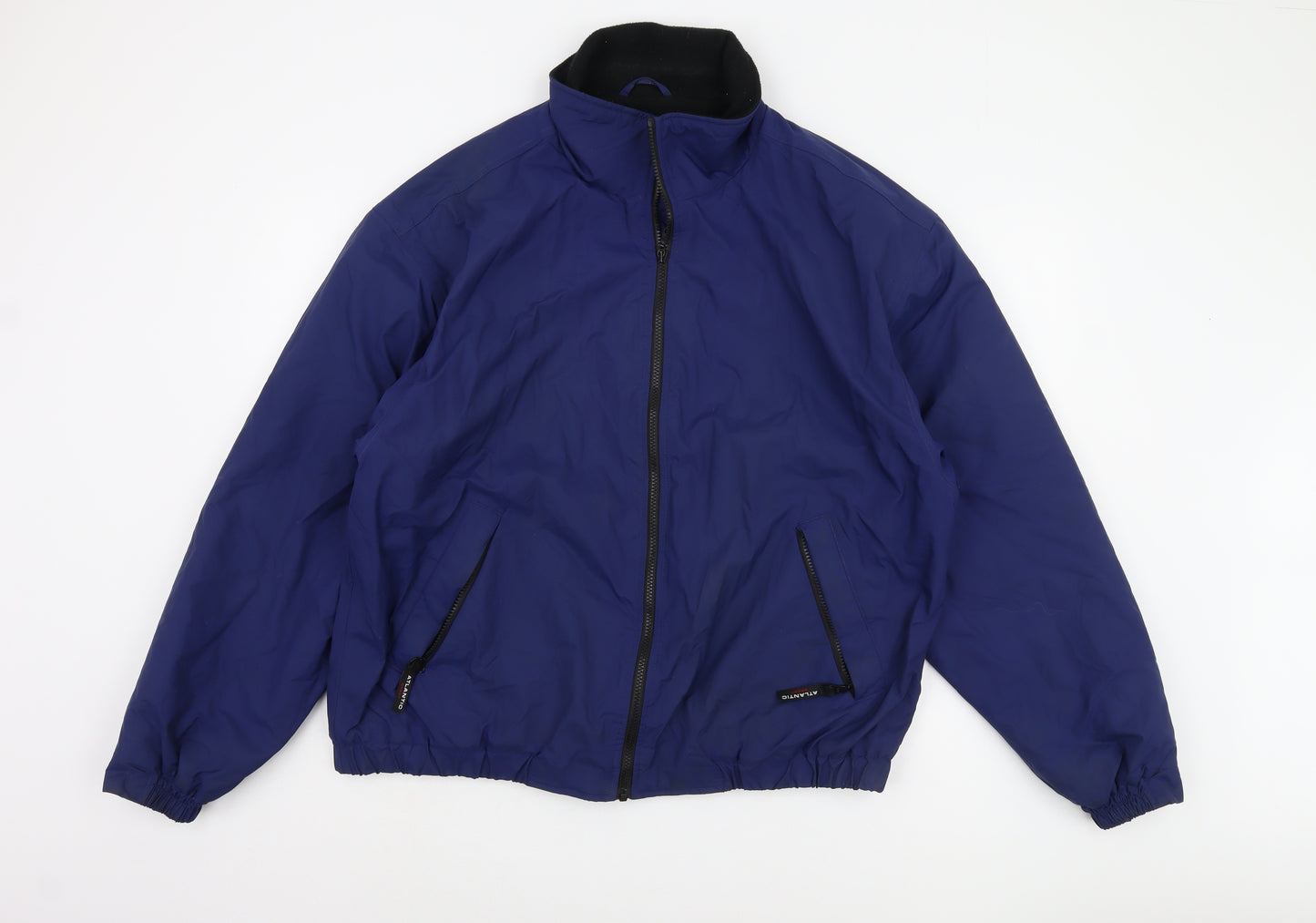 Atlantic Men's Blue Zip-Up Sports Jacket, Size L