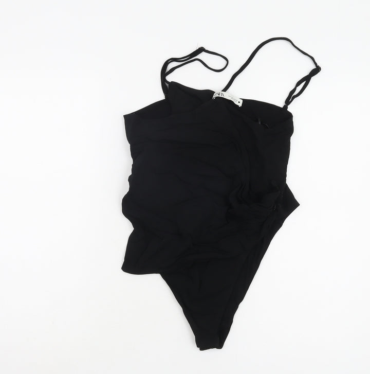 Zara Women's Black Bodysuit Size L Sleeveless