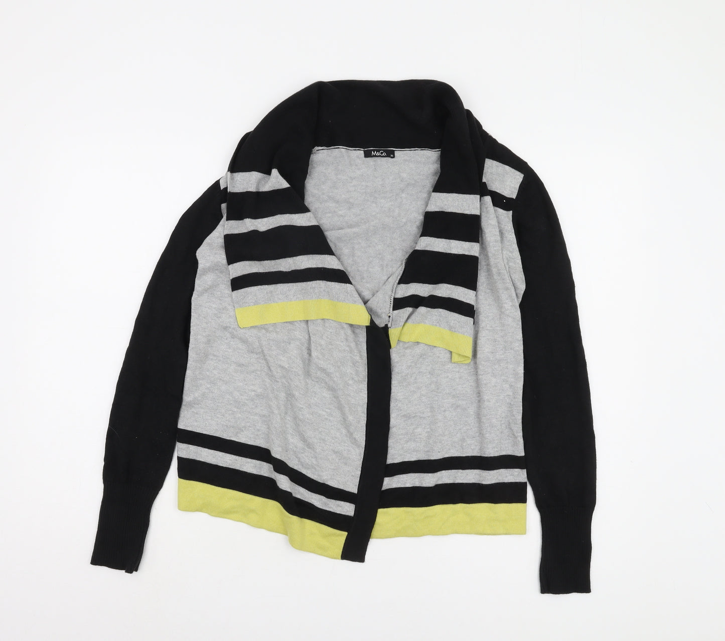 M&Co Women's Multicolour Striped Cardigan XS