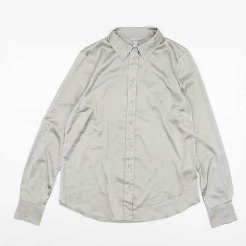 H&M Women's Grey XS Button-Up Shirt