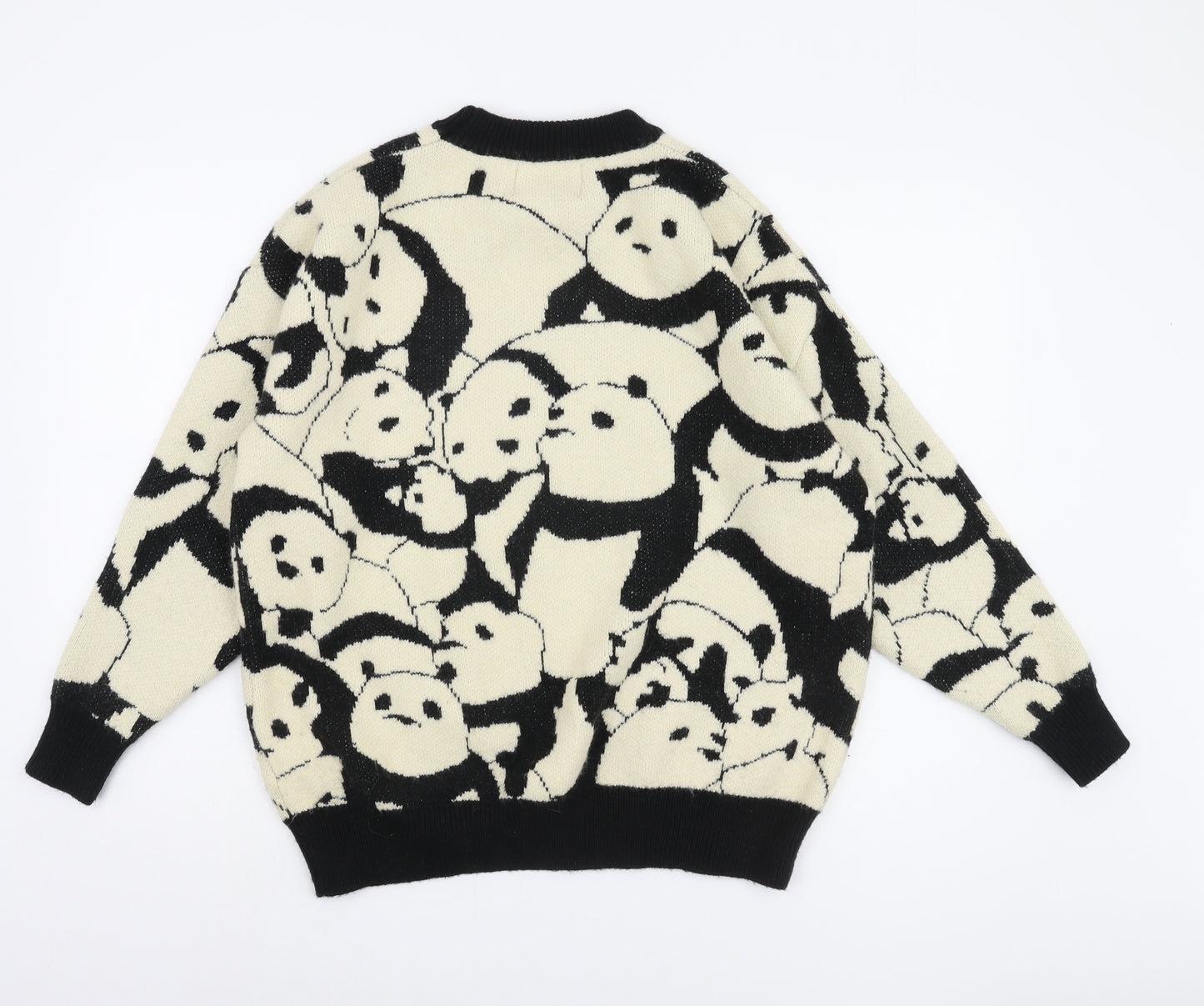 Elfric Eden Unisex Black Panda Pullover Jumper S
