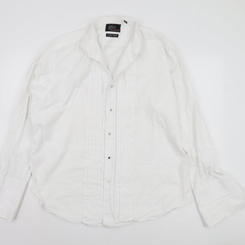 1860 Men's White Long Sleeve Button-Up Shirt