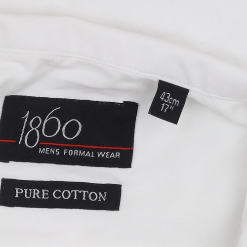 1860 Men's White Long Sleeve Button-Up Shirt