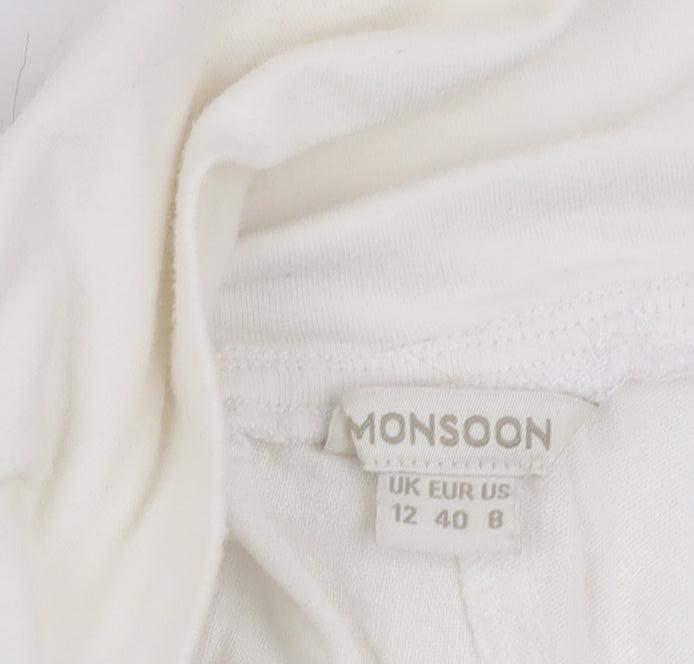 Monsoon Women’s White Linen Trousers Size 12