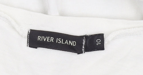 River Island Women’s Black Graphic T-Shirt Dress 10