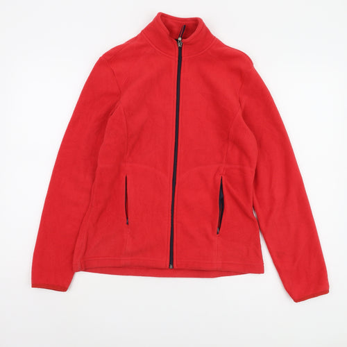 Marks and Spencer Women's Red Fleece Jacket Size 8