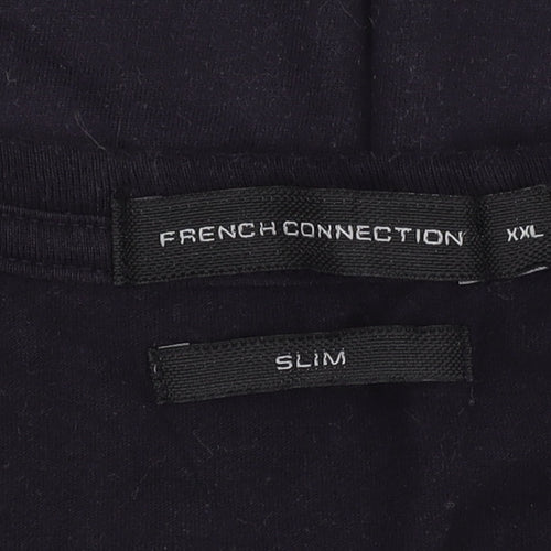 French Connection Men’s Black 2XL Slim Fit T-Shirt