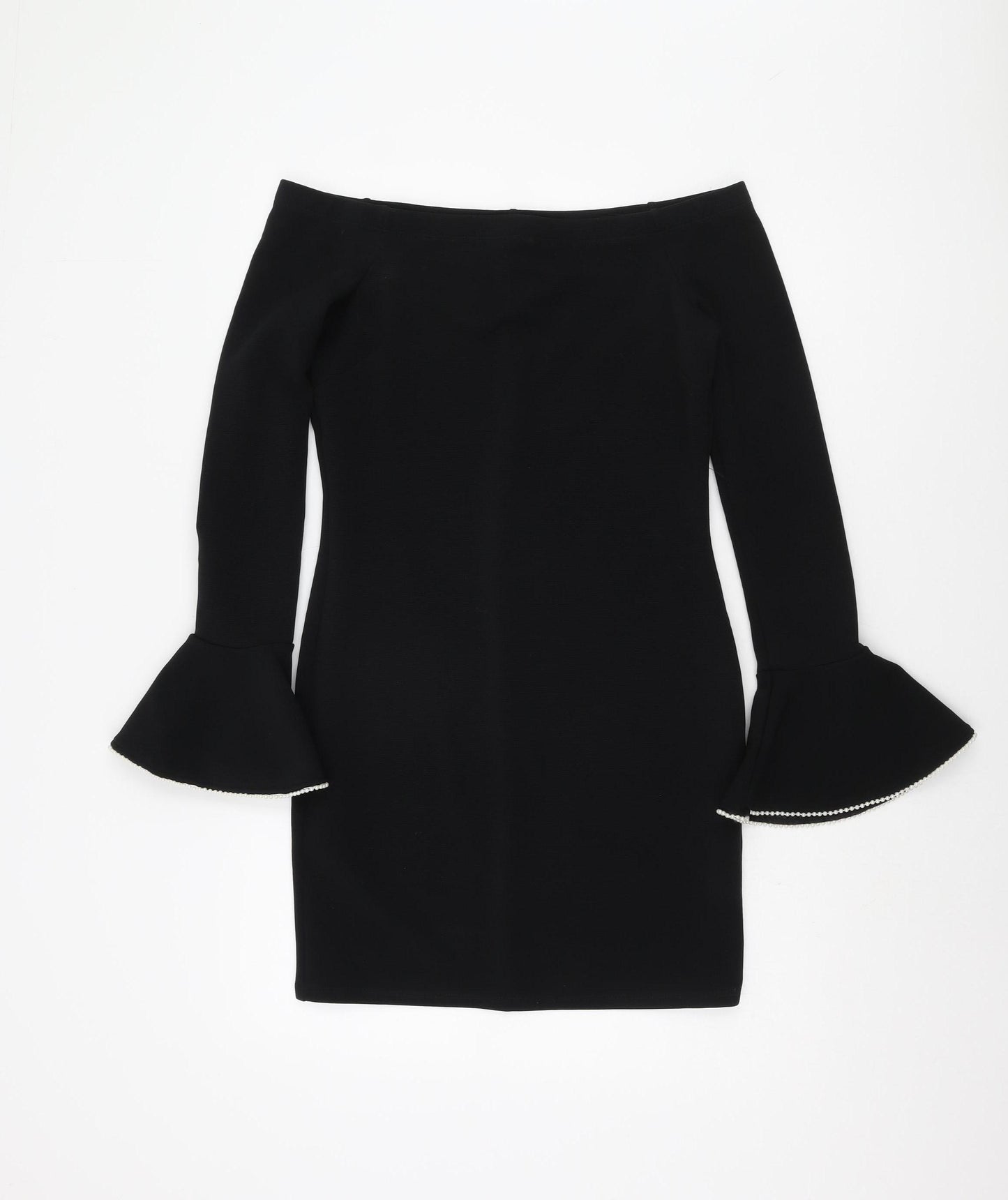 River Island Off-the-Shoulder Black Dress, Size 10