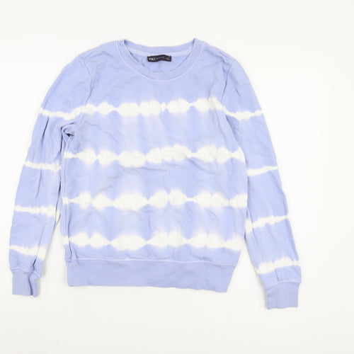 Marks and Spencer Women's Blue Tie-Dye Pullover Sweatshirt