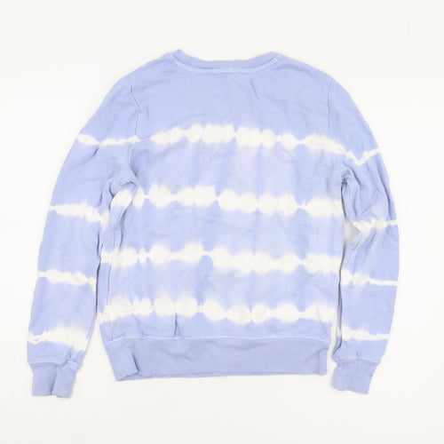 Marks and Spencer Women's Blue Tie-Dye Pullover Sweatshirt