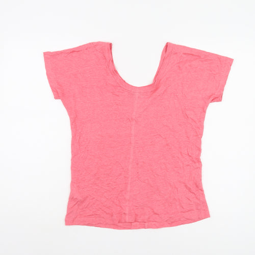 Part Two Women's XS Pink Linen Relaxed Fit T-Shirt
