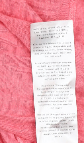 Part Two Women's XS Pink Linen Relaxed Fit T-Shirt