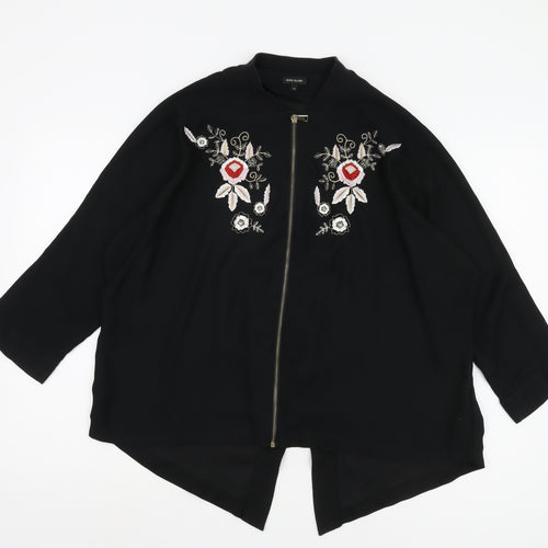 River Island Women’s Black Embroidered Bomber Jacket