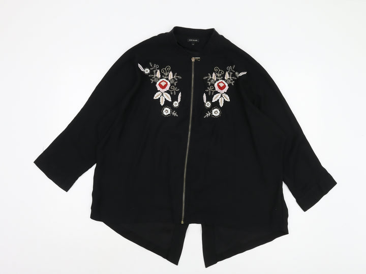 River Island Women’s Black Embroidered Bomber Jacket
