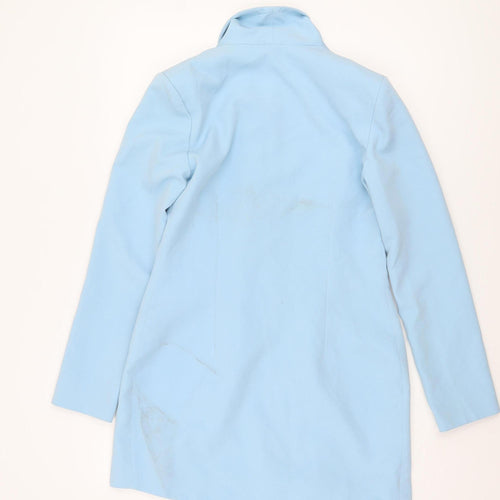PrettyLittleThing Women's Blue Blazer UK 8 Double-Breasted