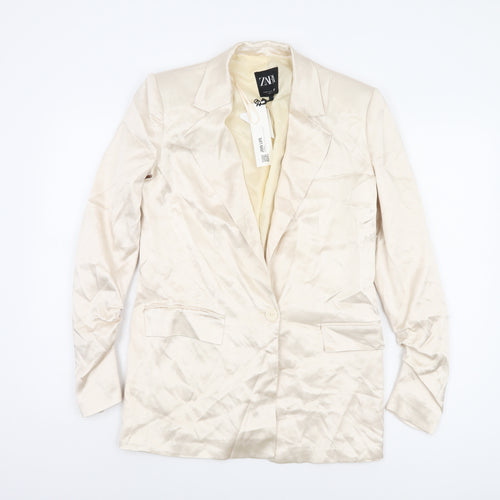 Zara Women's Ivory Blazer XS, Formal, Spring Style
