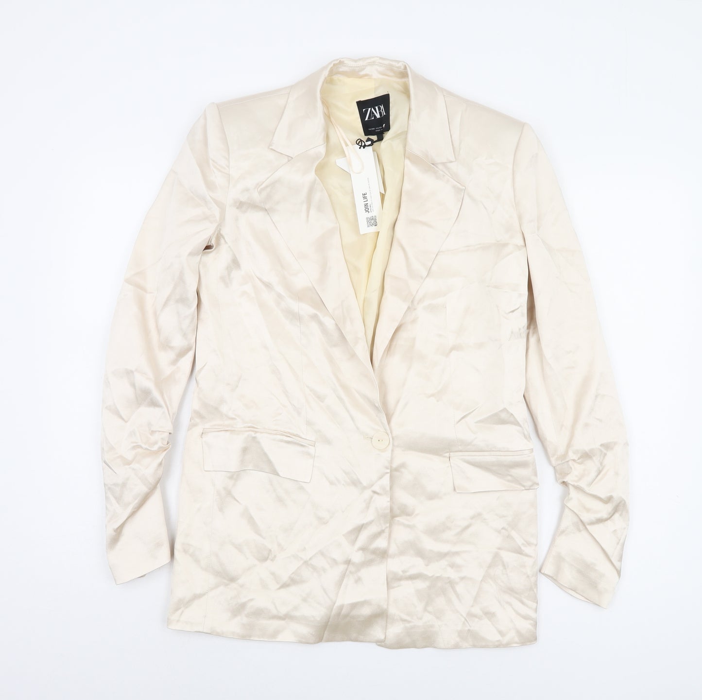 Zara Women's Ivory Blazer XS, Formal, Spring Style