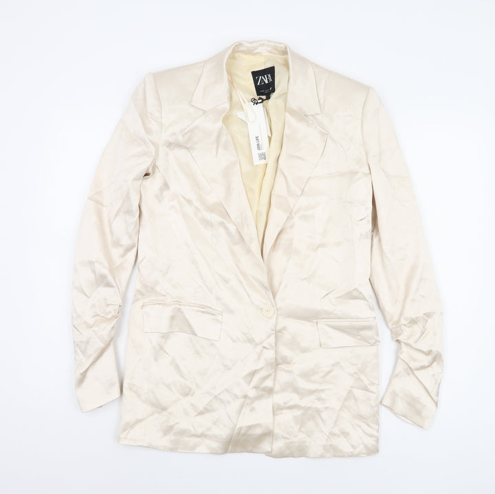 Zara Women's Ivory Blazer XS, Formal, Spring Style