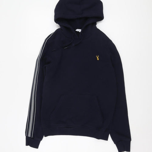 Next Men's Blue XS Pullover Hoodie with Logo