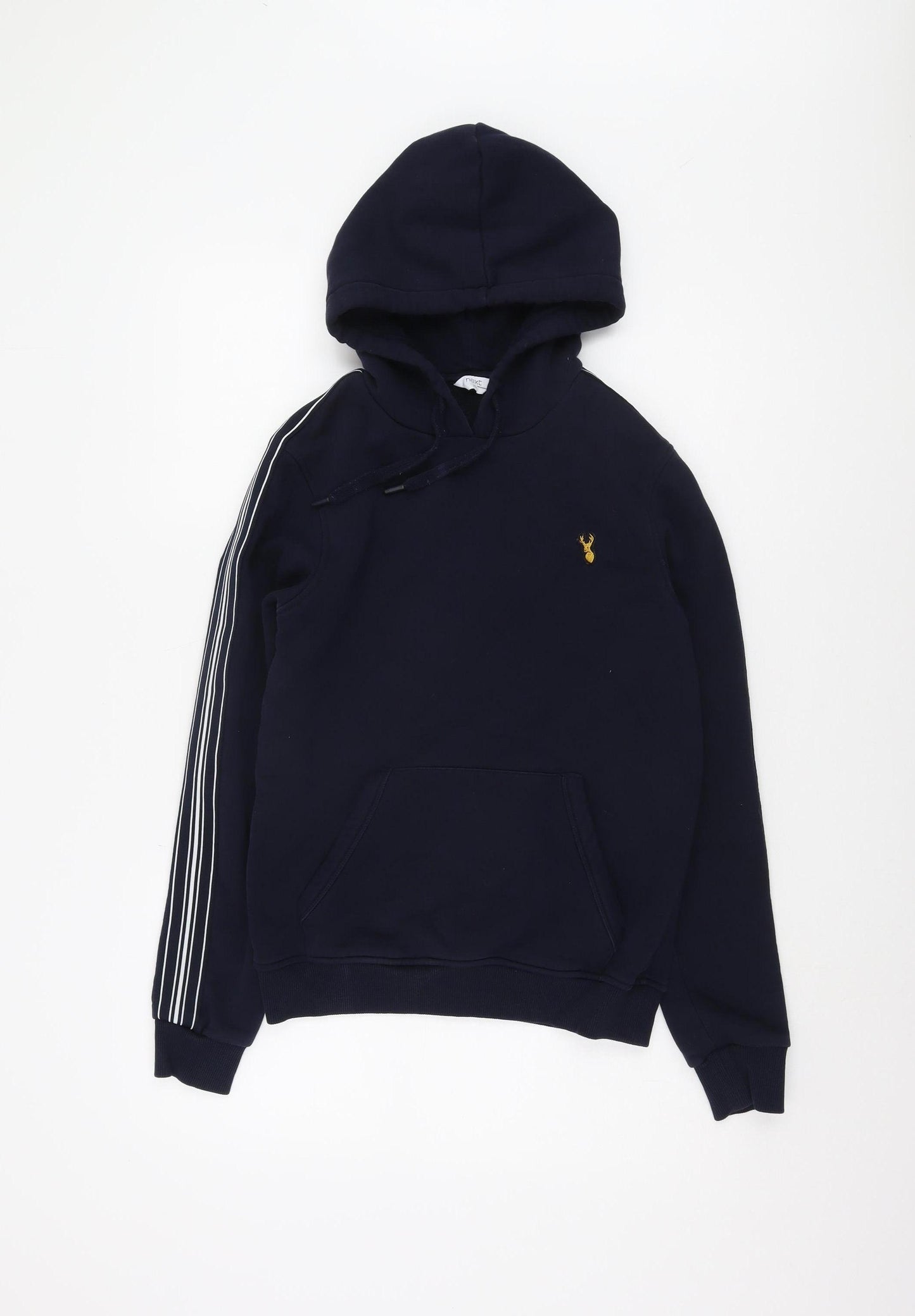 Next Men's Blue XS Pullover Hoodie with Logo