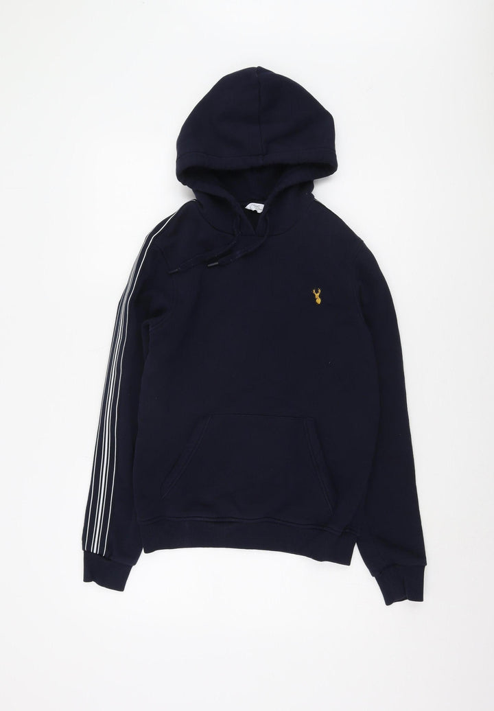 Next Men's Blue XS Pullover Hoodie with Logo