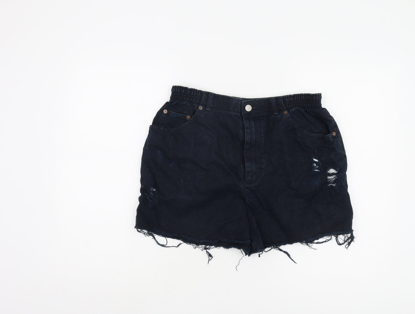 Marks and Spencer Women's Black Denim Shorts Size 16