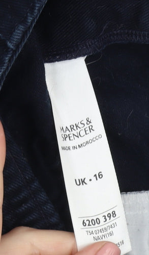 Marks and Spencer Women's Black Denim Shorts Size 16