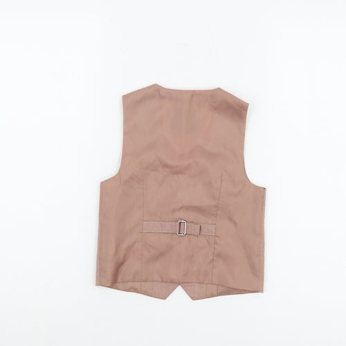 Next Boys Brown Waistcoat Suit 3-4 Years Belted