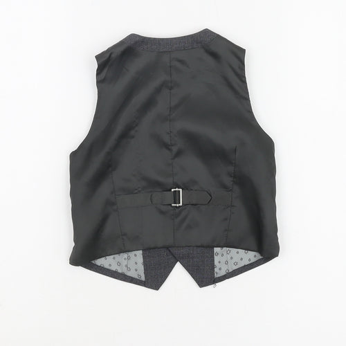 Next Boys Grey Formal Waistcoat 3 Years Polyester Viscose