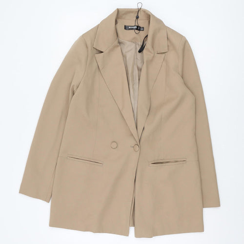 Missguided Women's Beige Blazer Size 8 with Lining